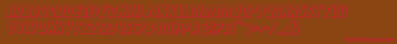 Deathblood3Dital-Schriftart – Rote Schriften auf braunem Hintergrund