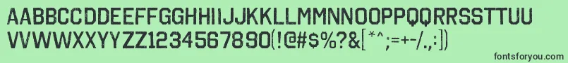 OctinvintageargBold Font – Black Fonts on Green Background