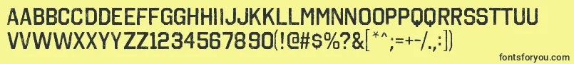 OctinvintageargBold Font – Black Fonts on Yellow Background
