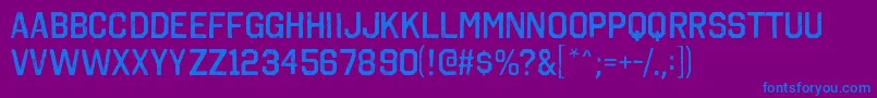 OctinvintageargBold Font – Blue Fonts on Purple Background