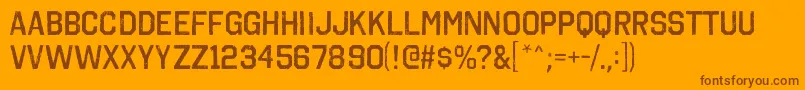 More about OctinvintageargBold Font OctinvintageargBold Font – Brown Fonts on Orange Background