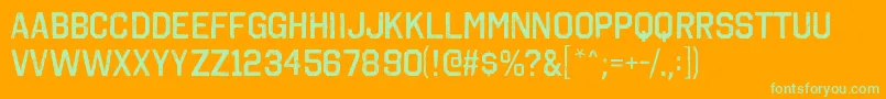 OctinvintageargBold Font – Green Fonts on Orange Background