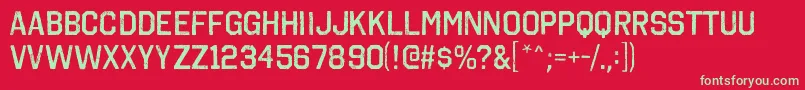 OctinvintageargBold Font – Green Fonts on Red Background