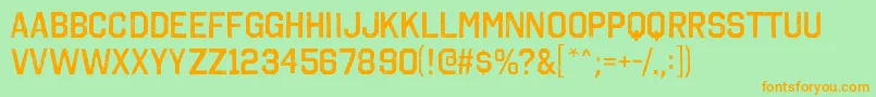 OctinvintageargBold Font – Orange Fonts on Green Background