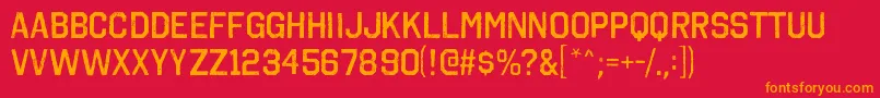 OctinvintageargBold Font – Orange Fonts on Red Background