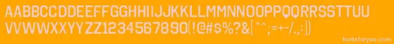 OctinvintageargBold Font – Pink Fonts on Orange Background