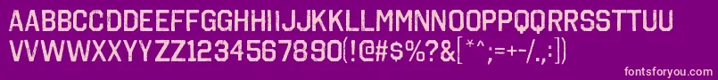 OctinvintageargBold Font – Pink Fonts on Purple Background