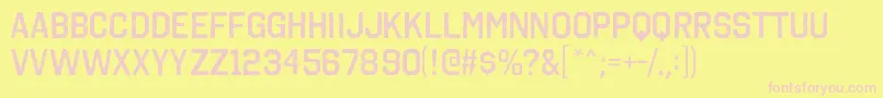 OctinvintageargBold Font – Pink Fonts on Yellow Background