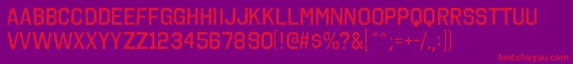 OctinvintageargBold Font – Red Fonts on Purple Background