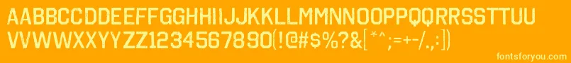OctinvintageargBold Font – Yellow Fonts on Orange Background