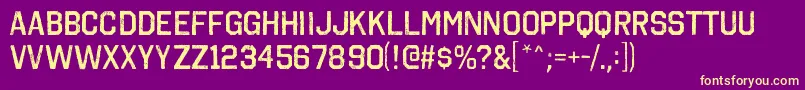 OctinvintageargBold Font – Yellow Fonts on Purple Background