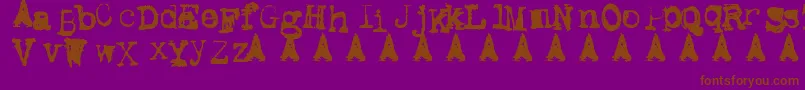 MetalicAvacodo Font – Brown Fonts on Purple Background