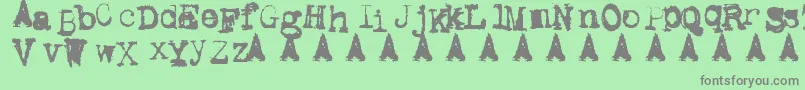 MetalicAvacodo Font – Gray Fonts on Green Background