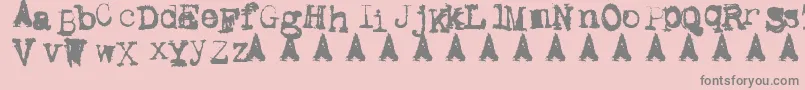 MetalicAvacodo Font – Gray Fonts on Pink Background