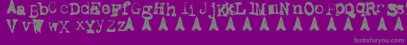 MetalicAvacodo-fontti – harmaat kirjasimet violetilla taustalla