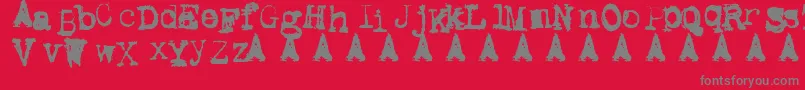 MetalicAvacodo Font – Gray Fonts on Red Background
