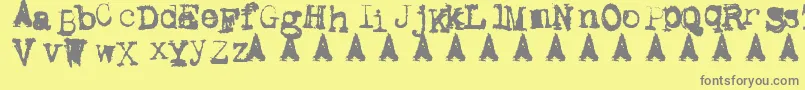 MetalicAvacodo Font – Gray Fonts on Yellow Background
