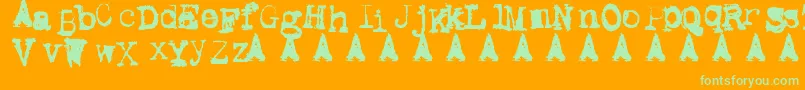 MetalicAvacodo Font – Green Fonts on Orange Background