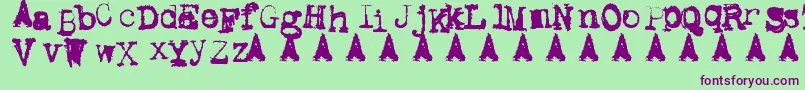 MetalicAvacodo Font – Purple Fonts on Green Background