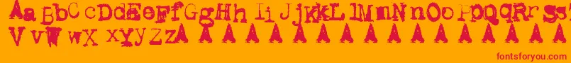 MetalicAvacodo Font – Red Fonts on Orange Background