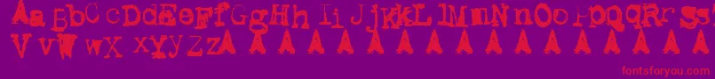 MetalicAvacodo Font – Red Fonts on Purple Background