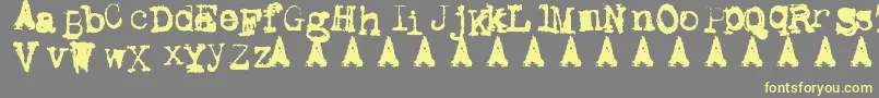 MetalicAvacodo Font – Yellow Fonts on Gray Background