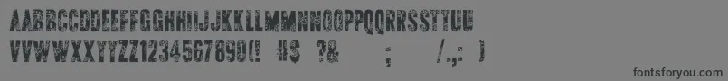 ApAppliqueStitched Font – Black Fonts on Gray Background