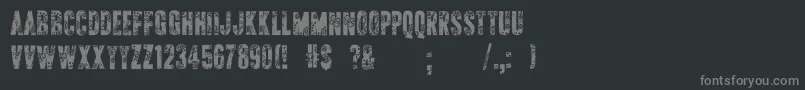 ApAppliqueStitched Font – Gray Fonts on Black Background