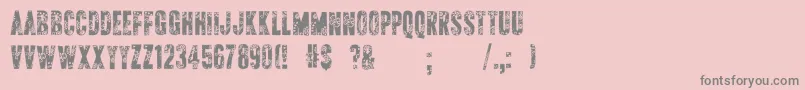 Шрифт ApAppliqueStitched – серые шрифты на розовом фоне