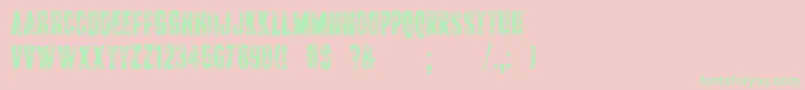 ApAppliqueStitched Font – Green Fonts on Pink Background