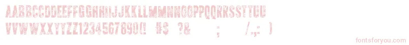 ApAppliqueStitched-Schriftart – Rosa Schriften auf weißem Hintergrund