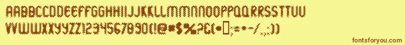 Wildsewe Font – Brown Fonts on Yellow Background