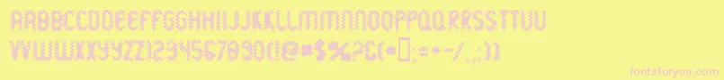 Wildsewe Font – Pink Fonts on Yellow Background