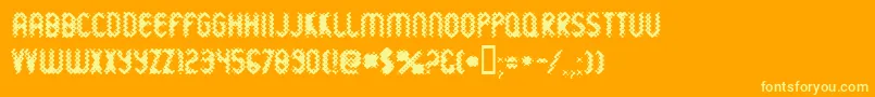 フォントWildsewe – オレンジの背景に黄色の文字