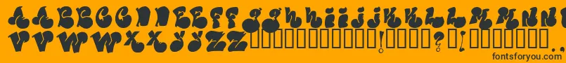 Politicalfill Font – Black Fonts on Orange Background