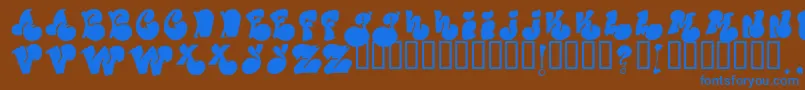 Politicalfill Font – Blue Fonts on Brown Background