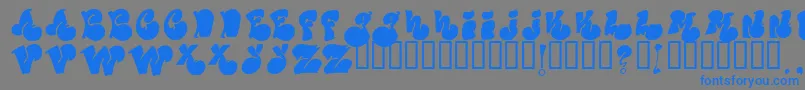 Politicalfill Font – Blue Fonts on Gray Background