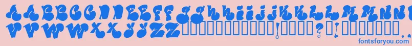 Politicalfill Font – Blue Fonts on Pink Background