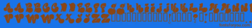 Politicalfill Font – Brown Fonts on Blue Background