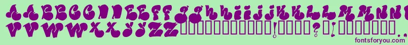 Politicalfill Font – Purple Fonts on Green Background