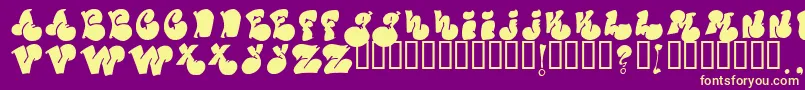 Politicalfill Font – Yellow Fonts on Purple Background