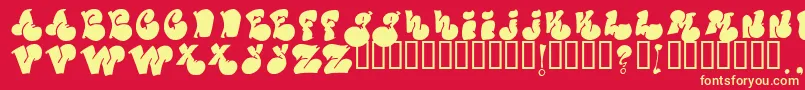 Politicalfill Font – Yellow Fonts on Red Background