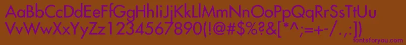 FairmontNormal Font – Purple Fonts on Brown Background