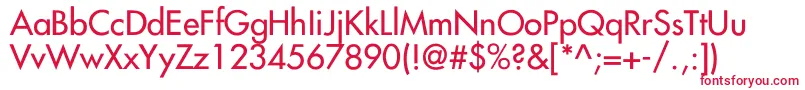 FairmontNormal Font – Red Fonts on White Background