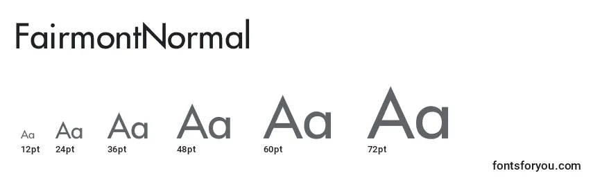 FairmontNormal Font Sizes