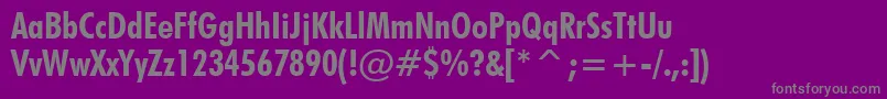 Fonte FuturaBoldCondensedBt – fontes cinzas em um fundo violeta