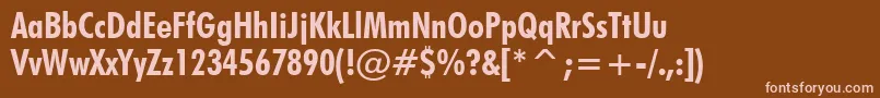 Шрифт FuturaBoldCondensedBt – розовые шрифты на коричневом фоне