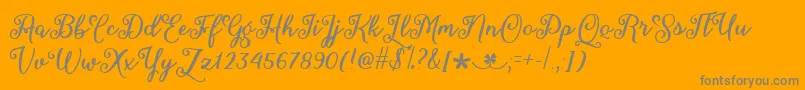 Шрифт MarchCalligraphyTtf – серые шрифты на оранжевом фоне