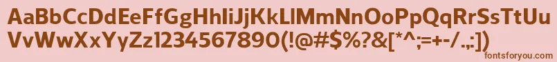 Шрифт ReganExtrabold – коричневые шрифты на розовом фоне