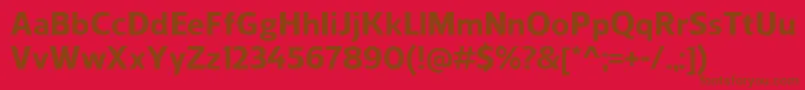 ReganExtrabold Font – Brown Fonts on Red Background